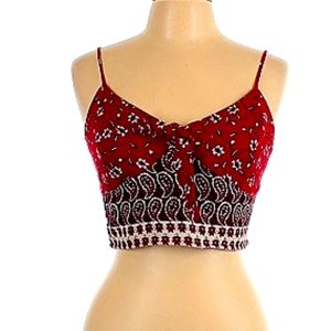 B•O•C collective boho-chic Bandana  floral crop top